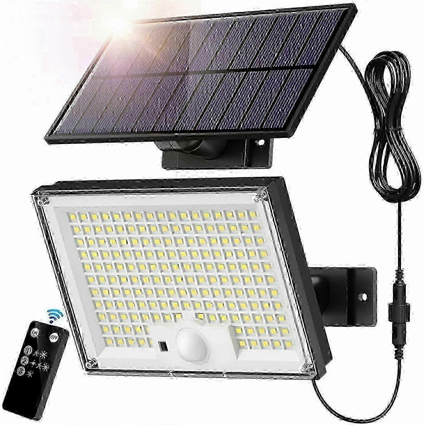 172 LED Solar Powered Motion Sensor Light Outdoor Waterproof Smart Charging Wall Lamp