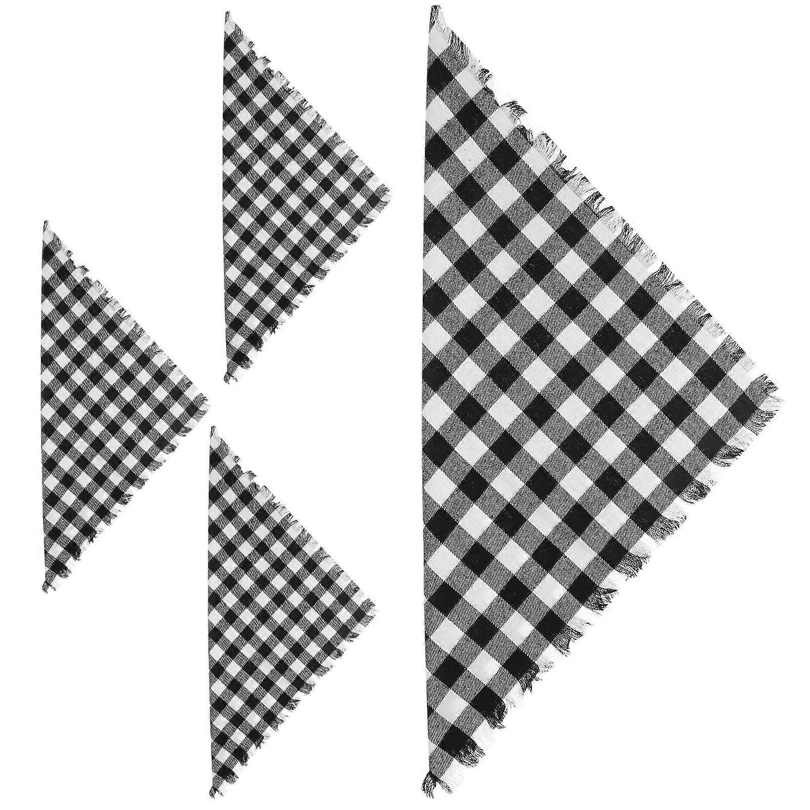 Cotton Buffalo Check Napkins for Kitchen Use 4Pcs Set