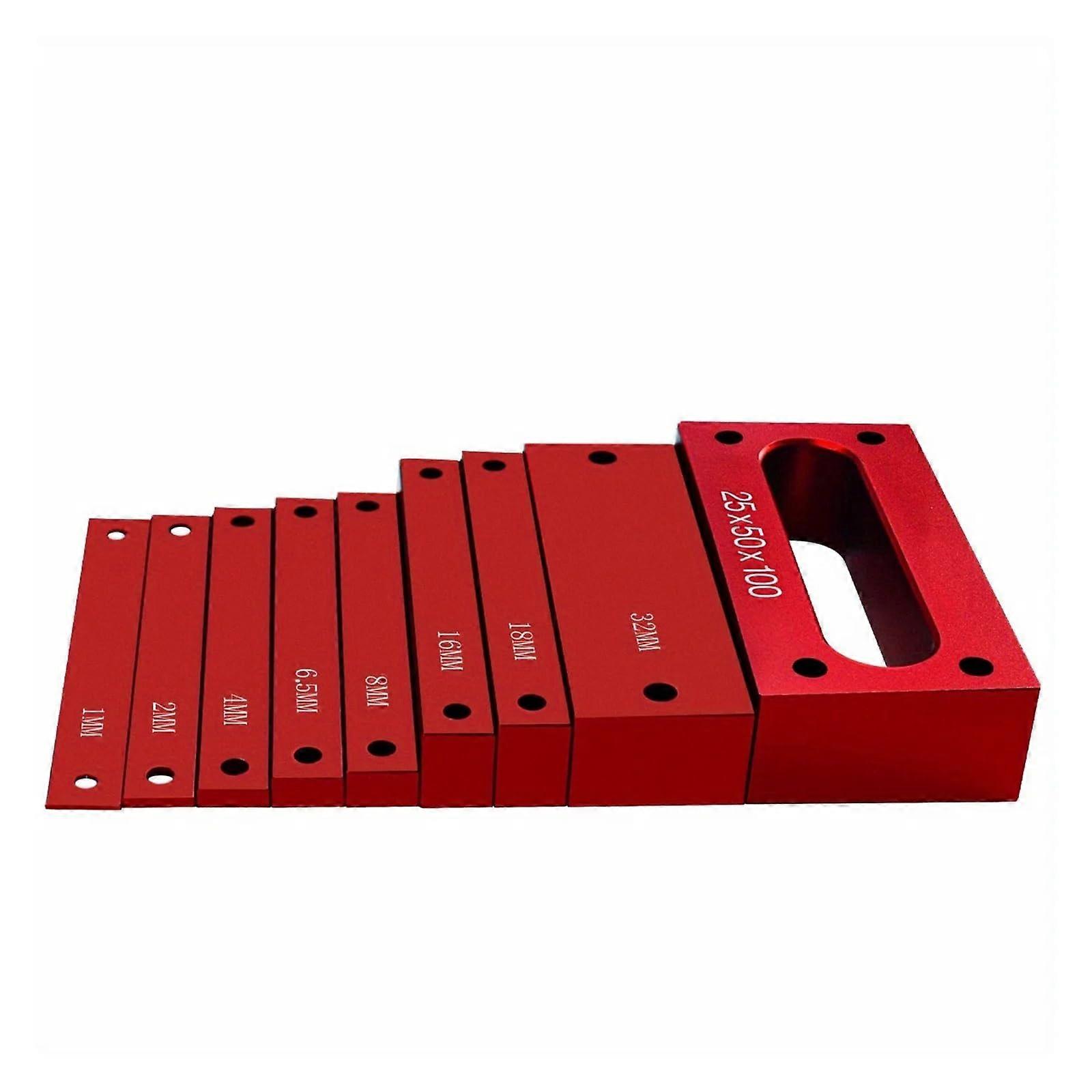 9Pcs Metric Setup Blocks Set  Precision Stackable Bars with Clear Size Markings for Woodworking Ref:3986