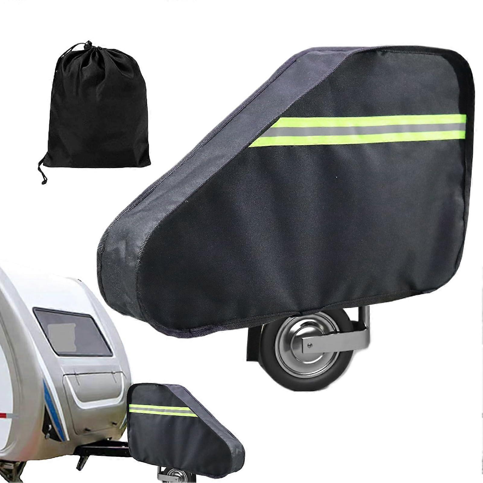 Waterproof Trailer Hitch Cover with Reflective Strips, Durable 600D Oxford, Adjustable Strap for Camping