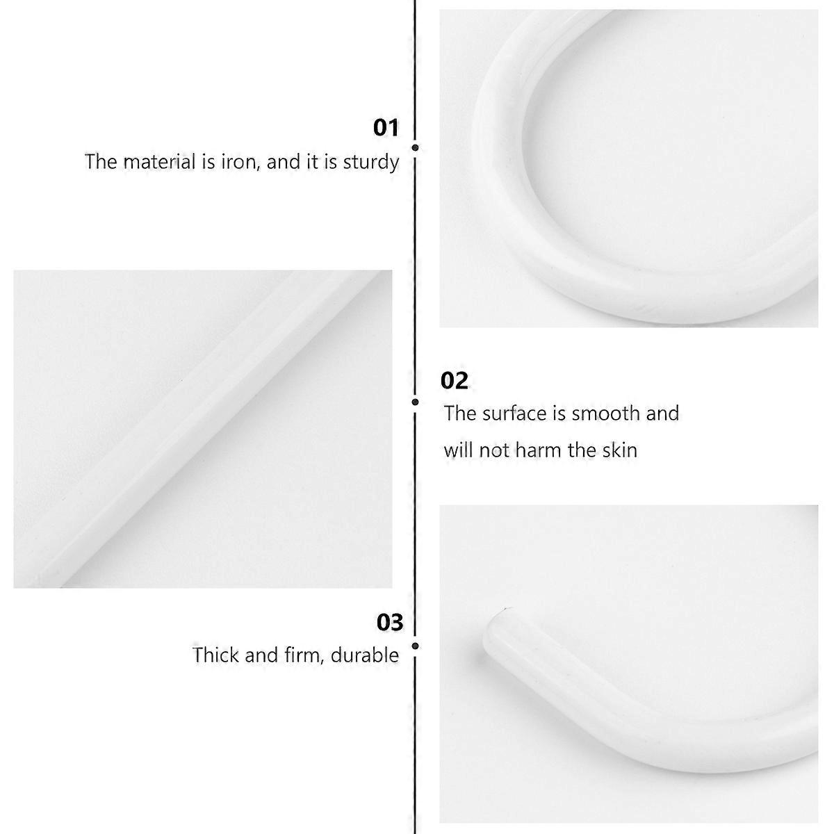 Flowerpot Hook Hanging Hook Iron 6Pcs for Balcony Decoration White