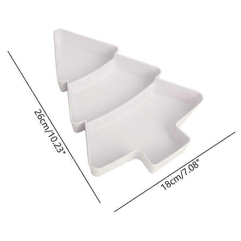 Creative Christmas Tree Shape Candy Snacks Nuts Dry Fruits Plastic Plate Snack
