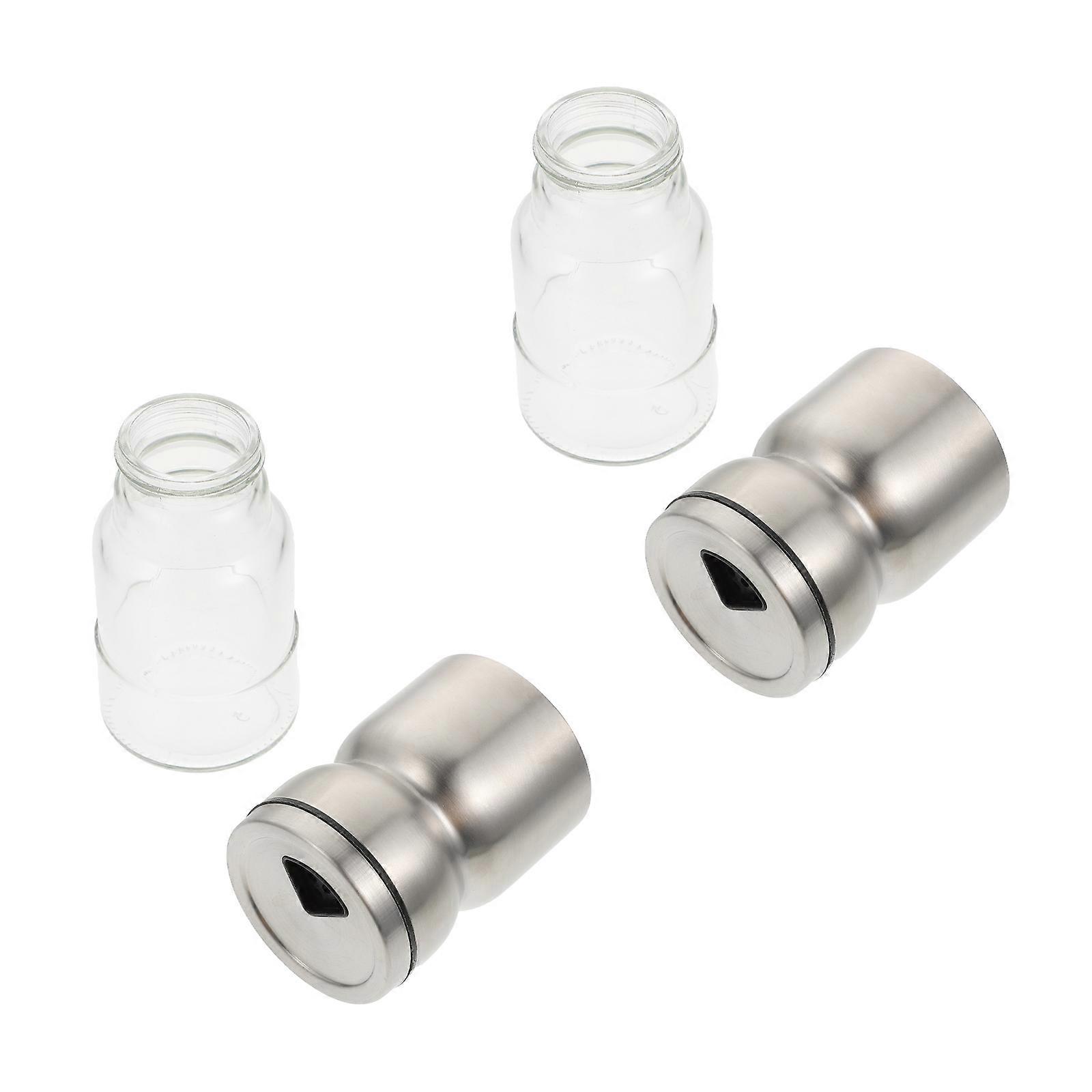 Creative Spice Bottles Glass Seasoning Bottle for Kitchen Storage 2Pcs