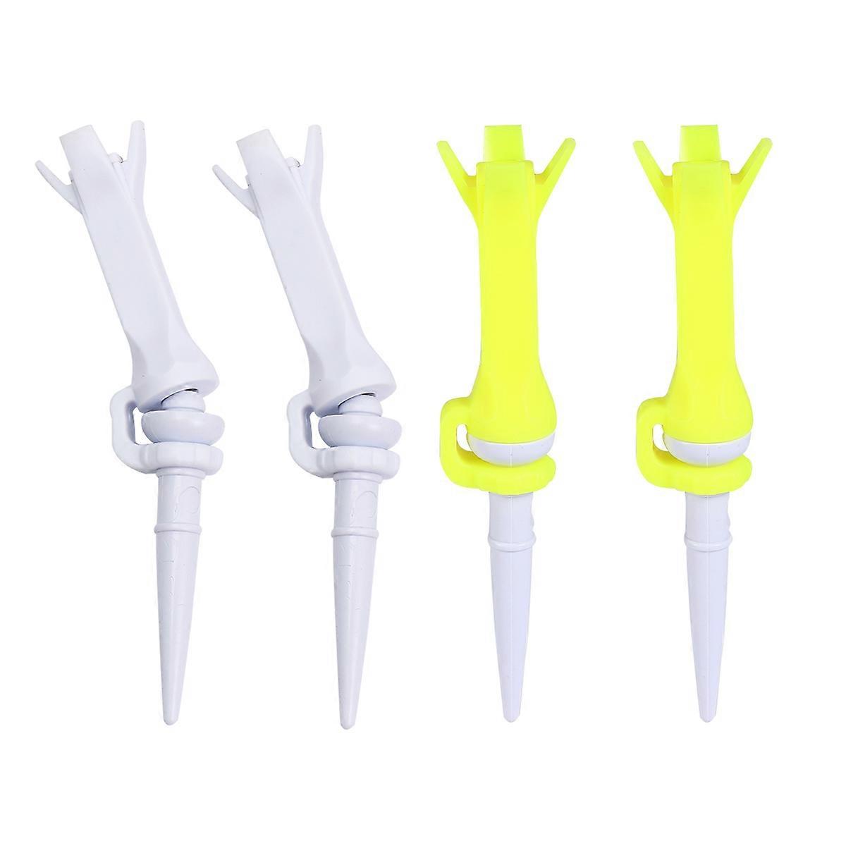 Golf Enthusiasts Training Aid Plastic Ball Nails Reduce Hit Impact Lightweight Tools 4Pcs