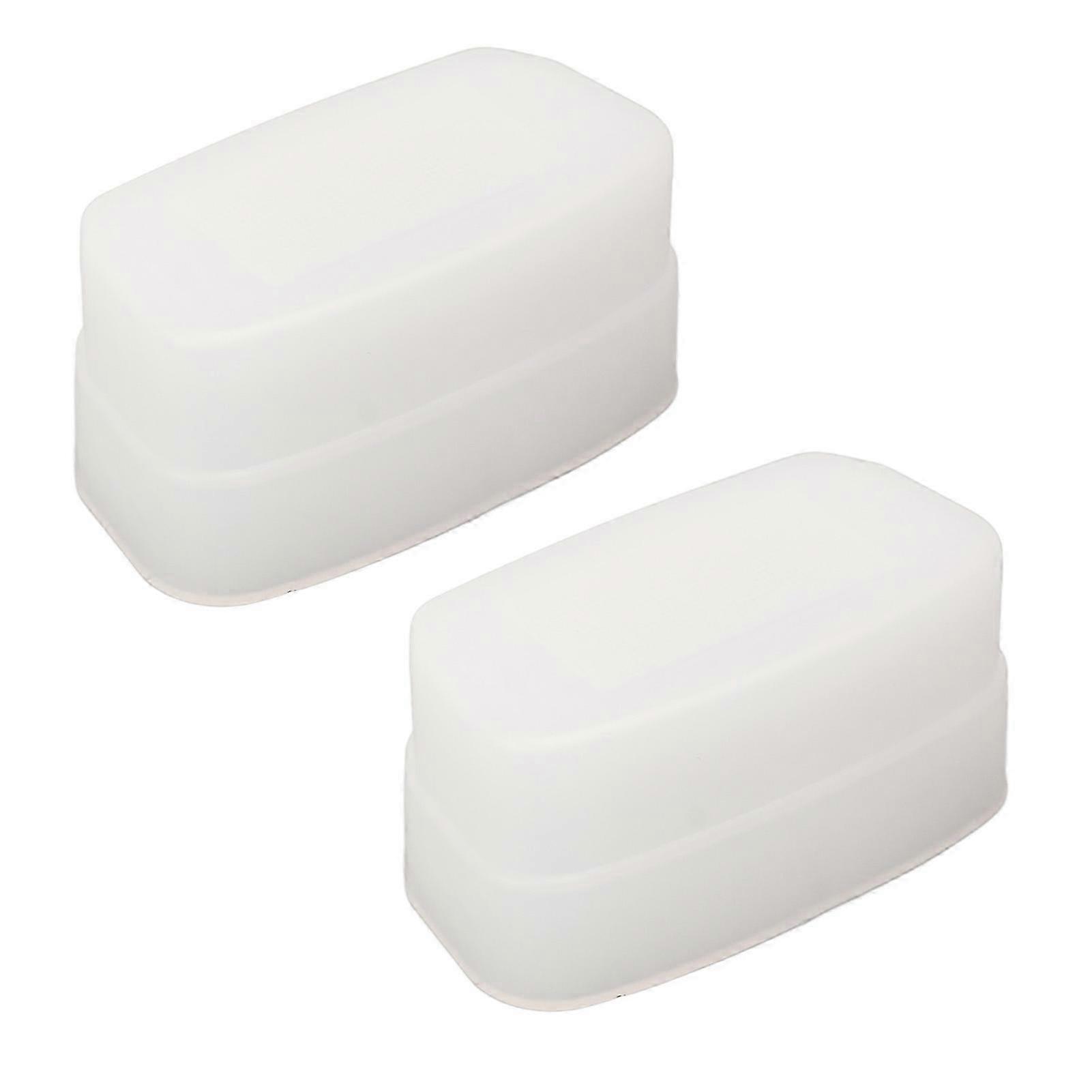 2Pcs Bounce Dome Diffuser White Digital Camera Flash Diffuser for 320EX Flash Speedlight 26-27s