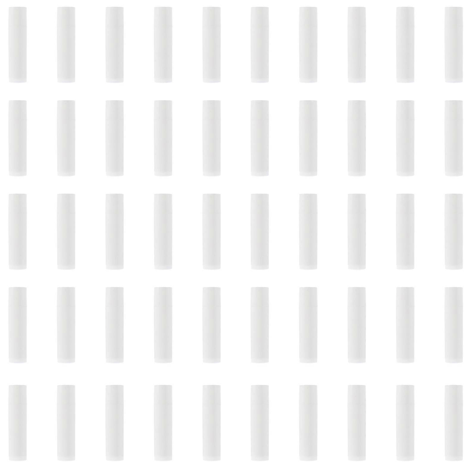 Lip Gloss Tubes Lipstick Container for Convenient Use 50Pcs White PP Material