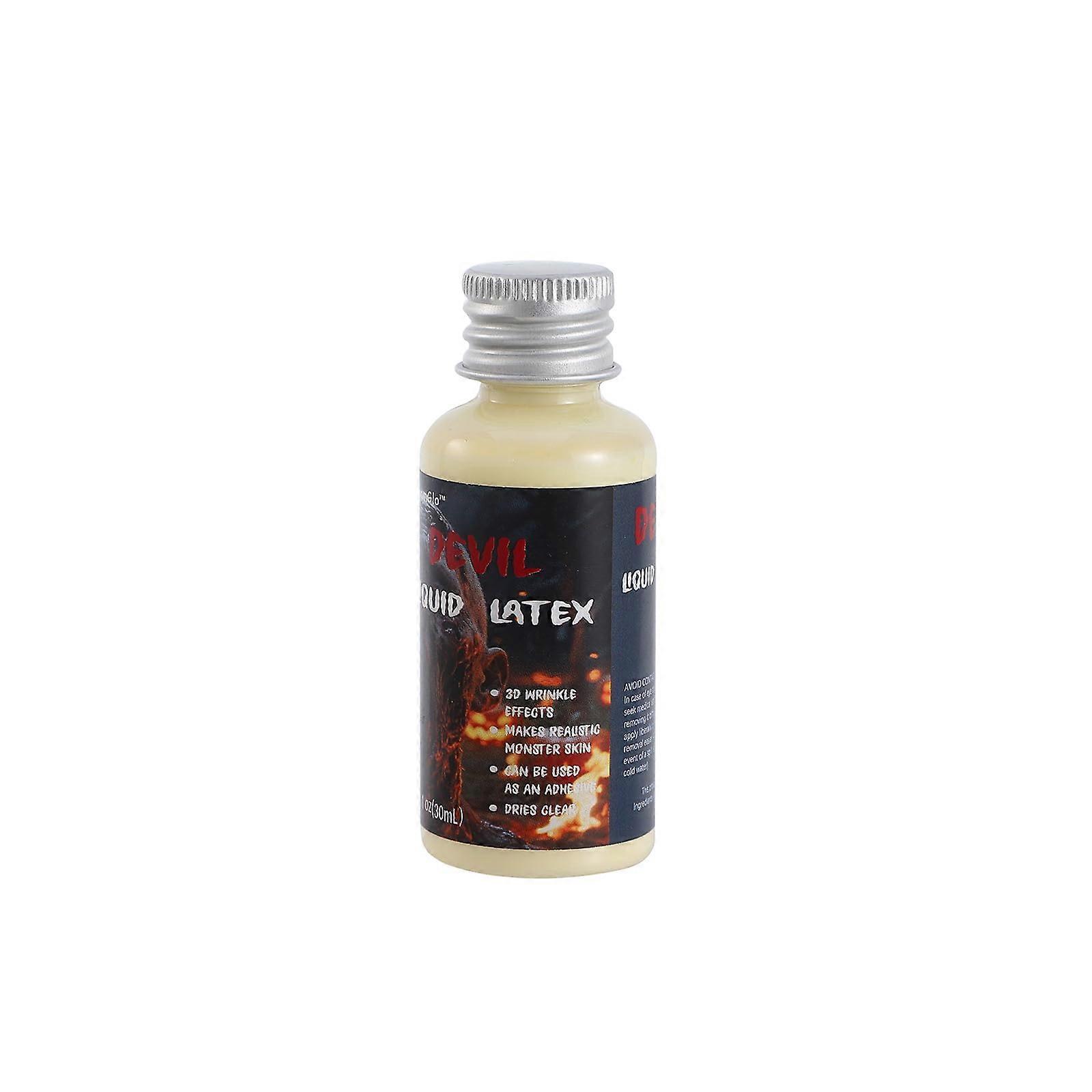Halloween Liquid Latex 30ml for Realistic SFX Makeup, Clear Drying, Layerable 3D Effects