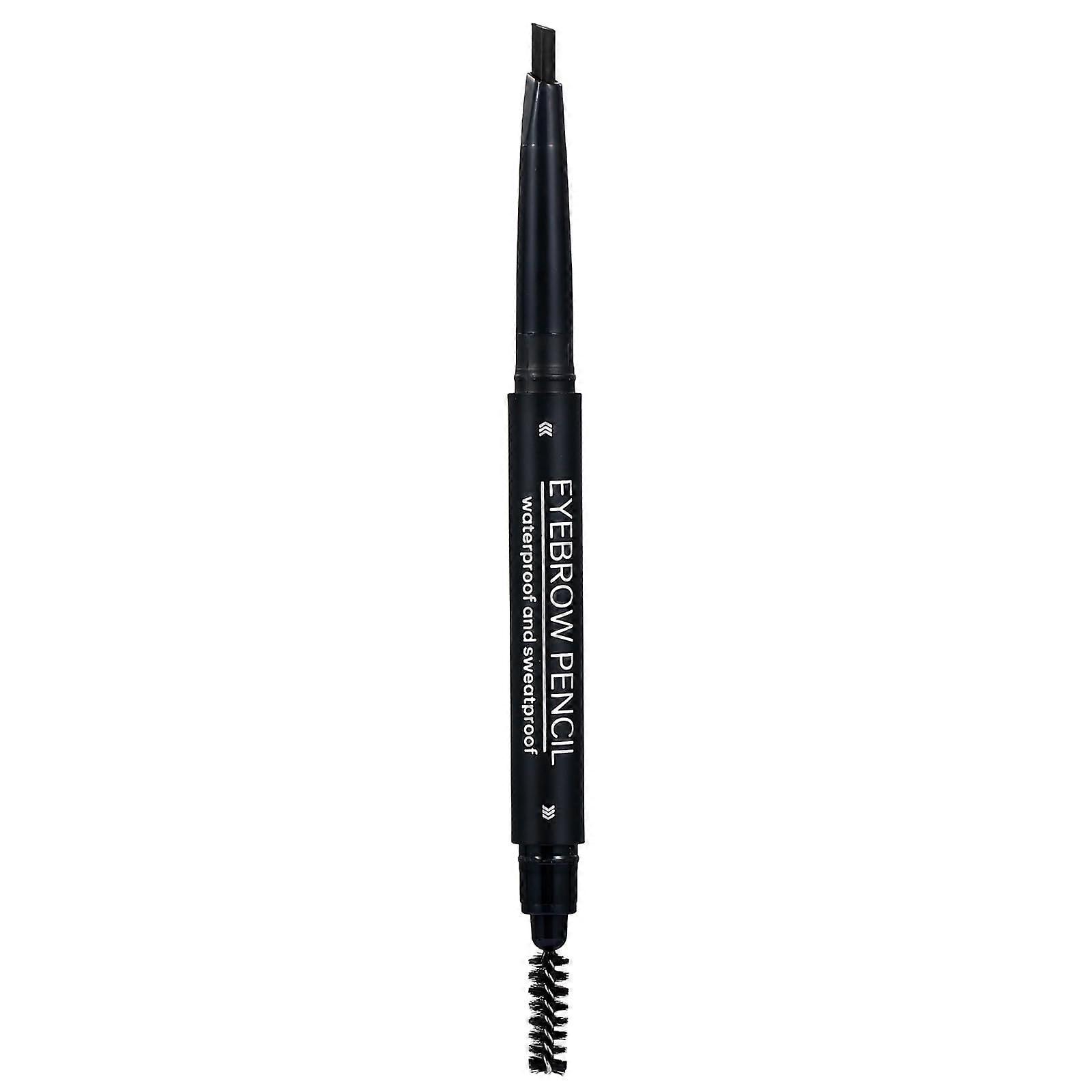 Waterproof Retractable Dark Brown Eyebrow Pencil with Triangular Tip for Precision Brow Shaping