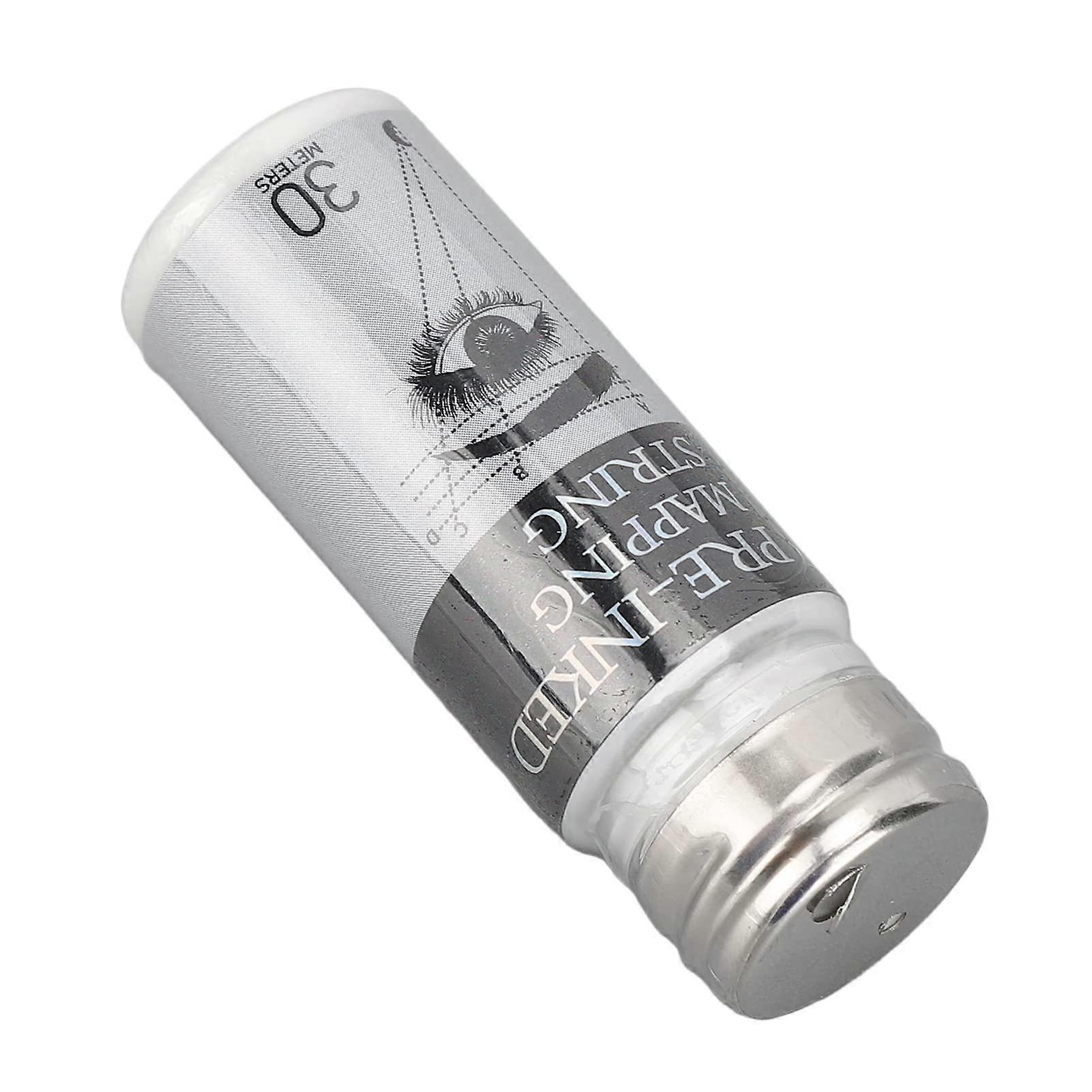 Eyebrow Mapping String White Ink 30m PreInked Thread with Builtin Cutter for Precise Brow Shaping