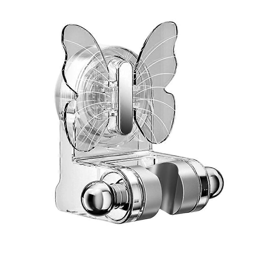 Adjustable Suction Cup Shower Head Holder with Strong Wall Mount for Bathroom Transparent Gray