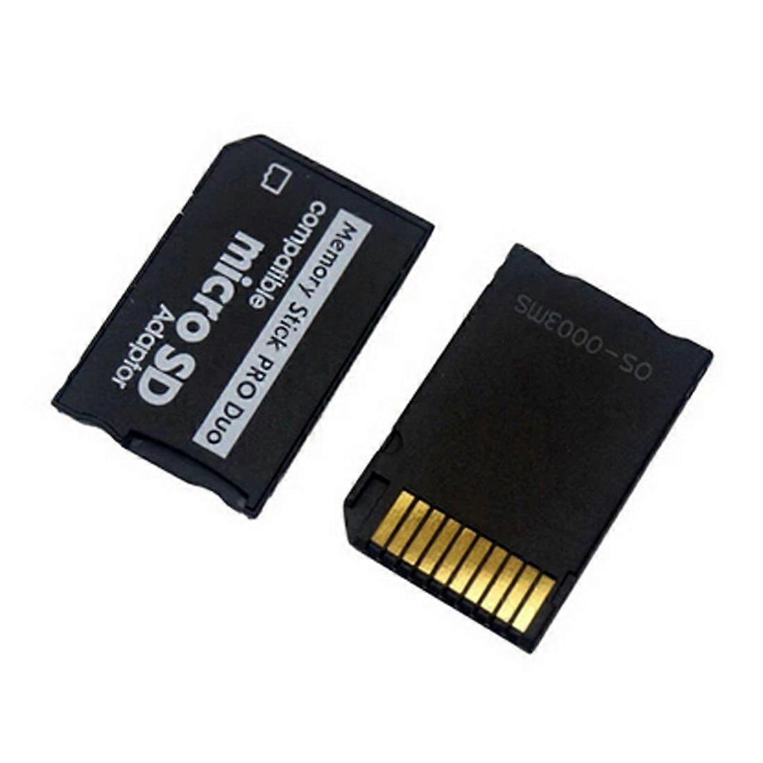Dual Micro SD to MS Pro Duo Adapter Converter for PSP Cameras and Card Reader Case