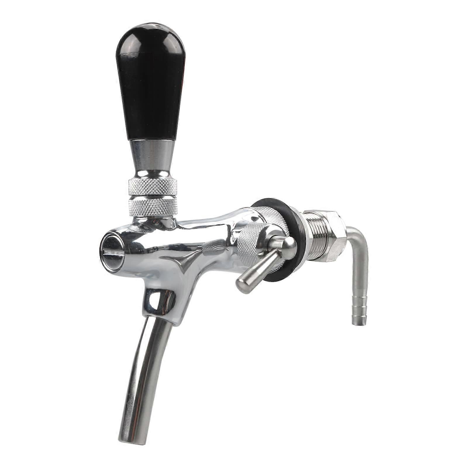 Adjustable Draft Beer Tap with Flow Control G5/8 Chrome Faucet for Kegerator and Beer Tower