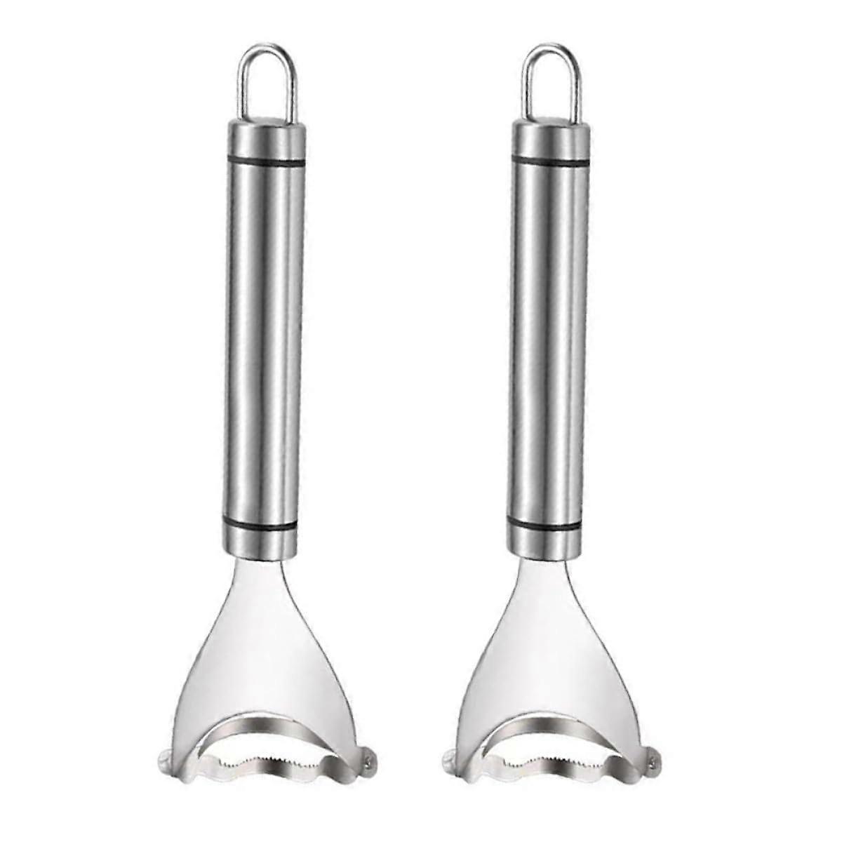 2pcs Stainless Steel Corn Stripper Tools Flexible Curved Design for Fast Kernel Removal Kitchen