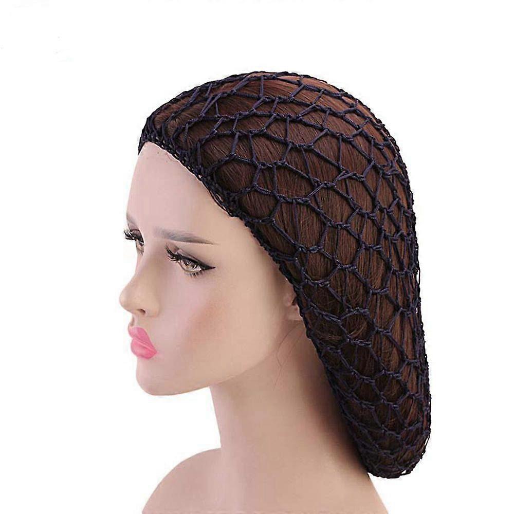 Black Polyester Sleeping Cap with Stretchy Hair Net for Secure AllNight Comfort