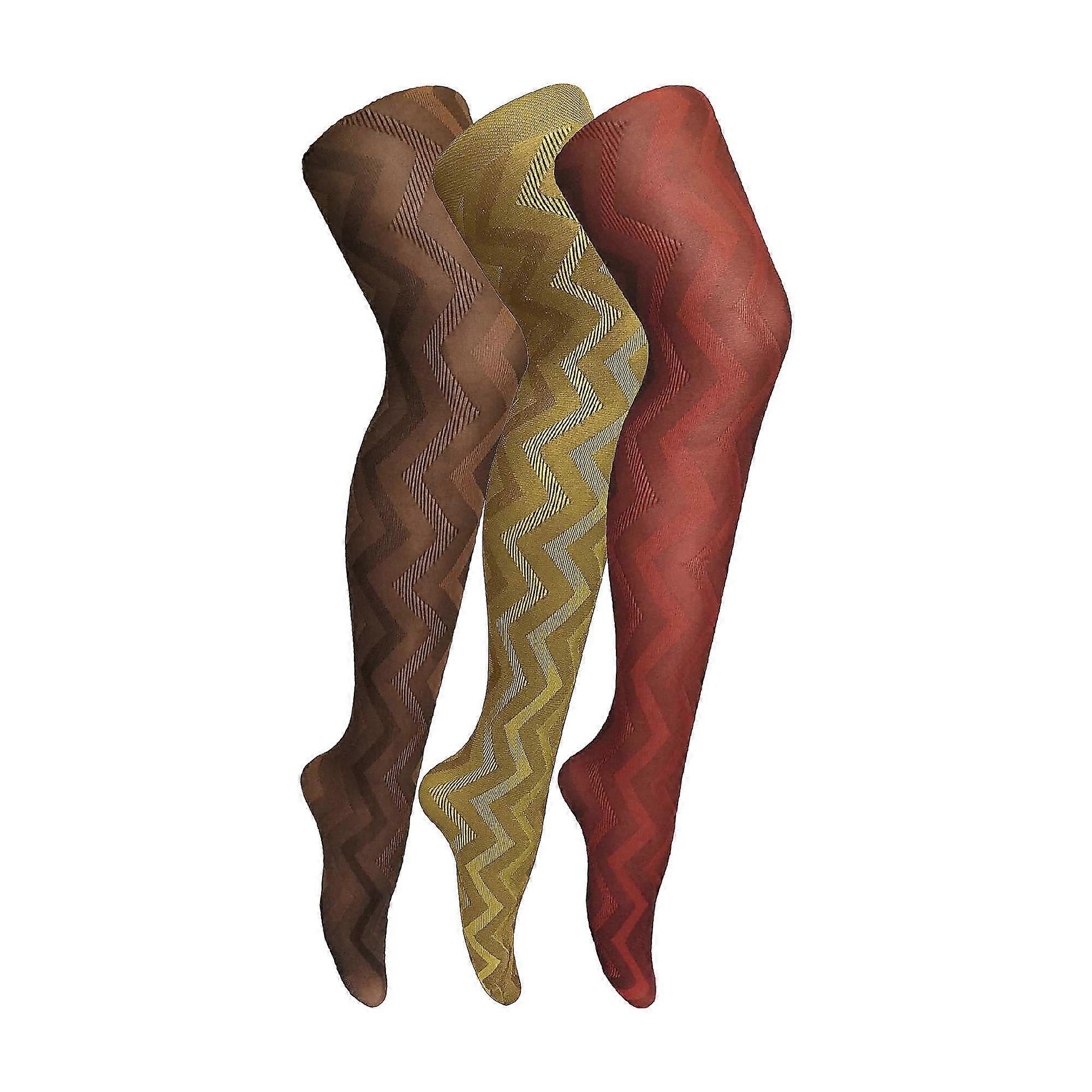 Sock Snob - 3 Pair Ladies 80 Denier Soft Patterned Tights