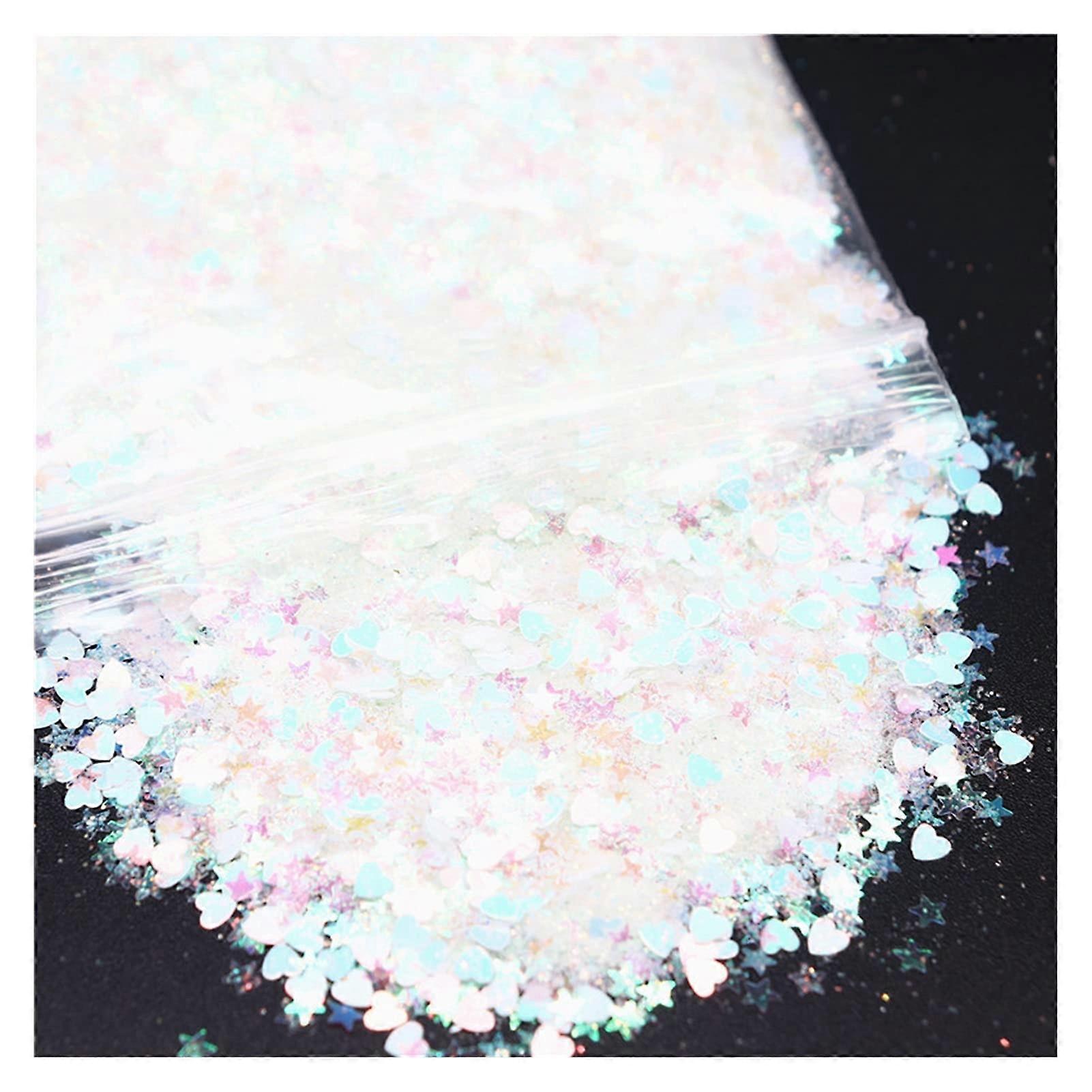 Nail Art Glitter Flakes AC06 10ml Jar MultiDimensional Sparkle Mixed Sequins for Manicure