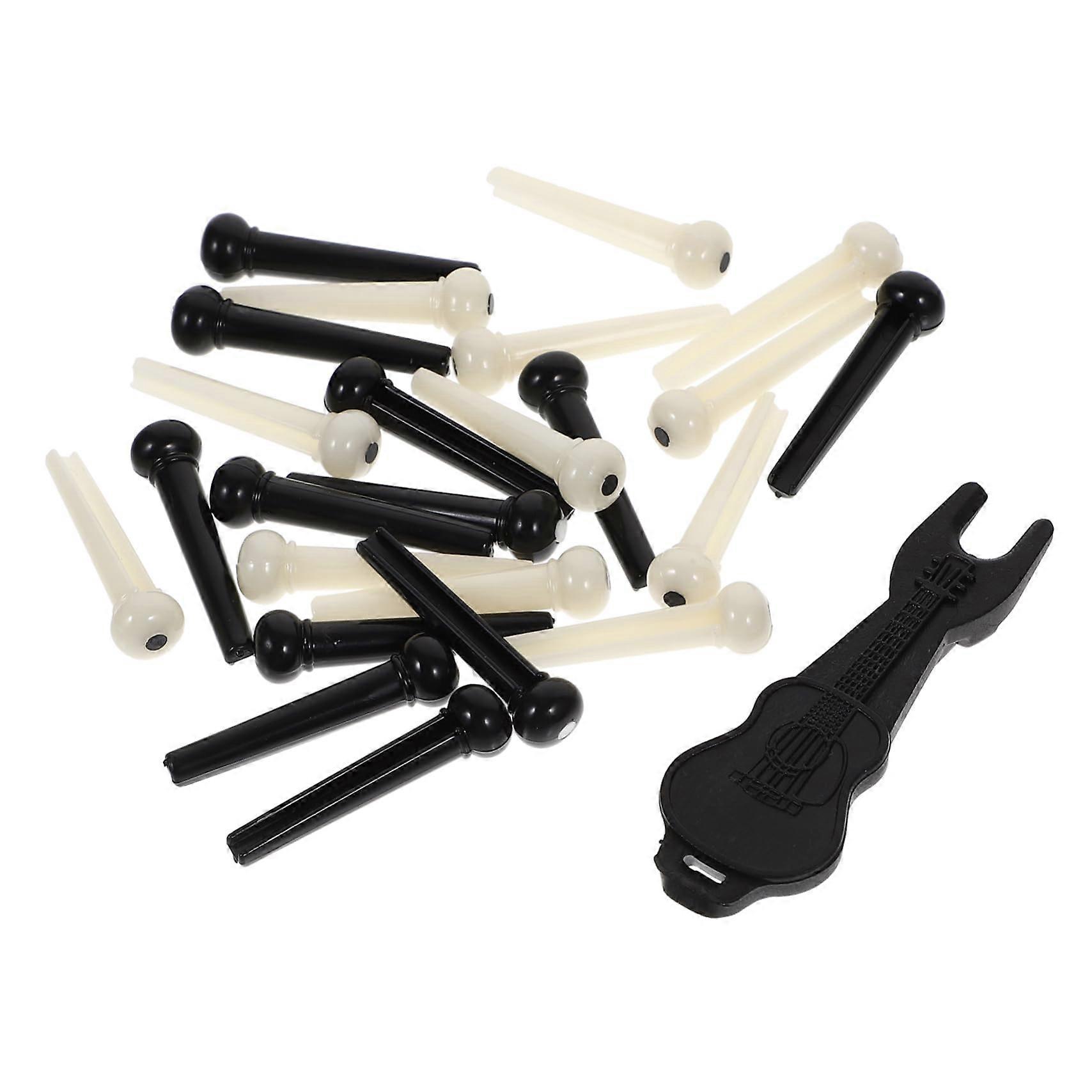 Acoustic Guitar Bridge Pins Set for Secure String Anchoring and Stable Tuning Performance