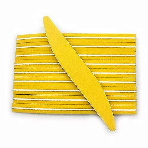 Nail Buffer and File Set 10pcs DoubleSided 100/180 Grit Yellow Crescent Washable Sponge