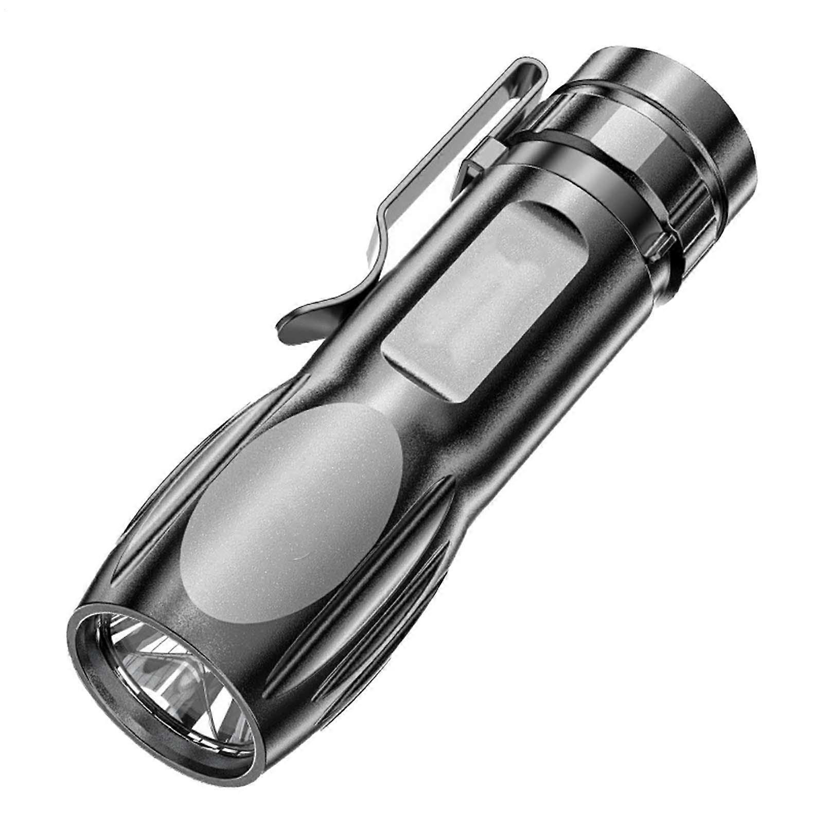 Lumen Waterproof Flashlight with Adjustable Modes and Belt Clip, Rechargeable LED Torch for Camping