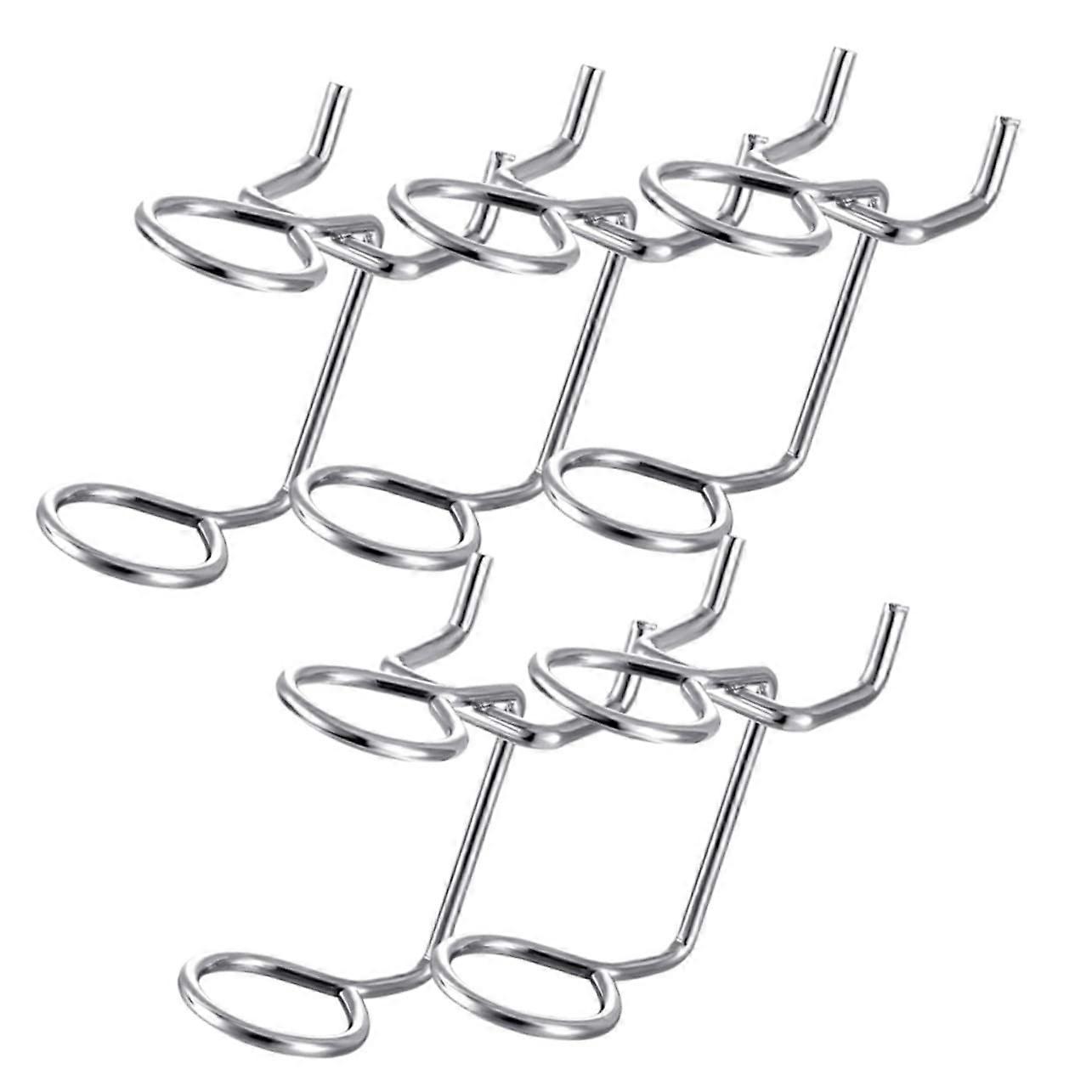 5pcs Pegboard Tool Holder Screwdriver Organizer Rack with Secure Double Ring Hooks for Quick Access