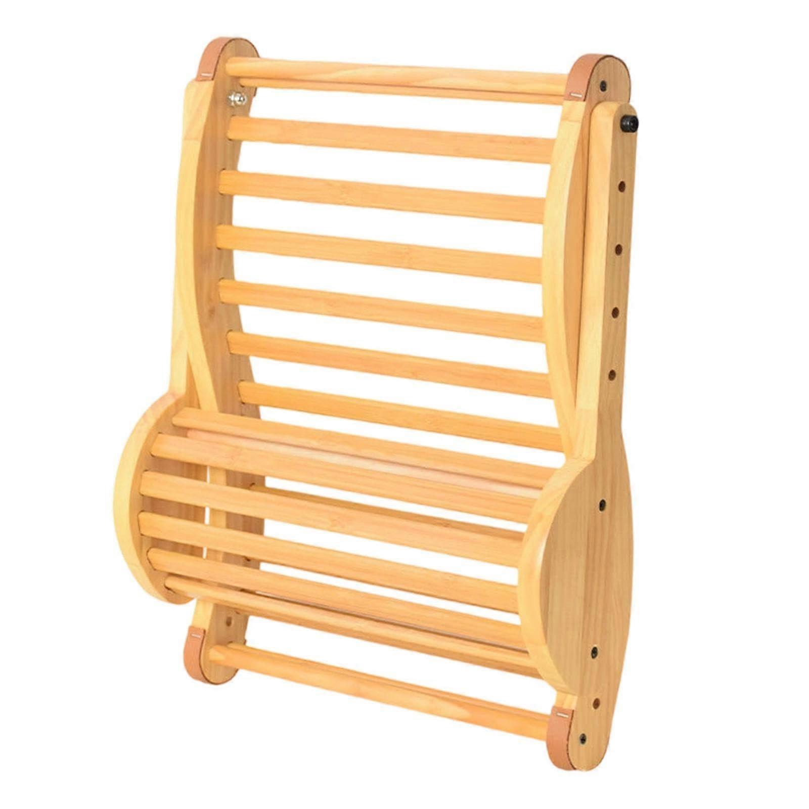 Sauna Backrest Pillow with Ergonomic SShaped Headrest, Lightweight Foldable Bench Support