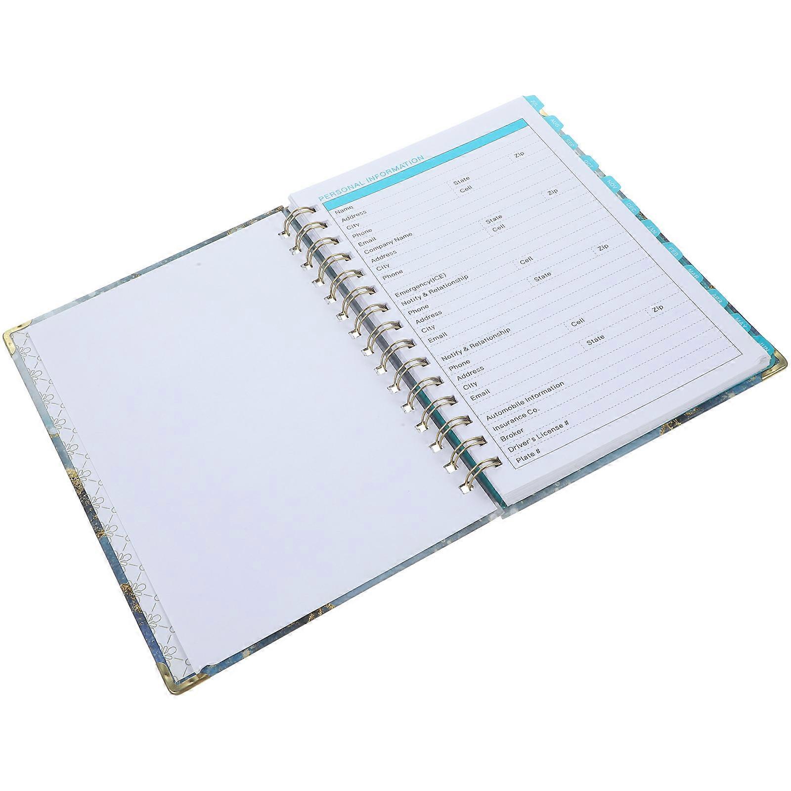 Academic Planner Spiral Notebook for Writing Daily Planner Students