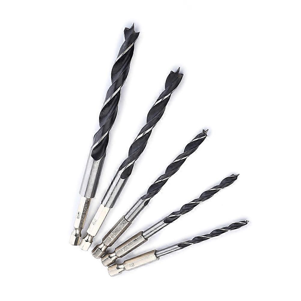 Metal Drill Bits Woodworking 5Pcs Set for Drill Use with Hex