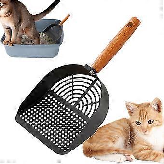 Katzenstreuschaufel aus Edelstahl, robust, rostbeständig, ergonomischer Griff für einfache Reinigung