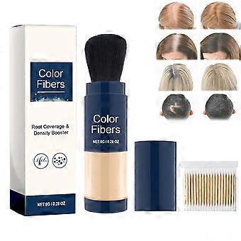 Fibras capilares espessantes, pó dourado para retoque de raiz, kit de refil, fórmula à base de plantas para cabelos instantaneamente mais volumosos.