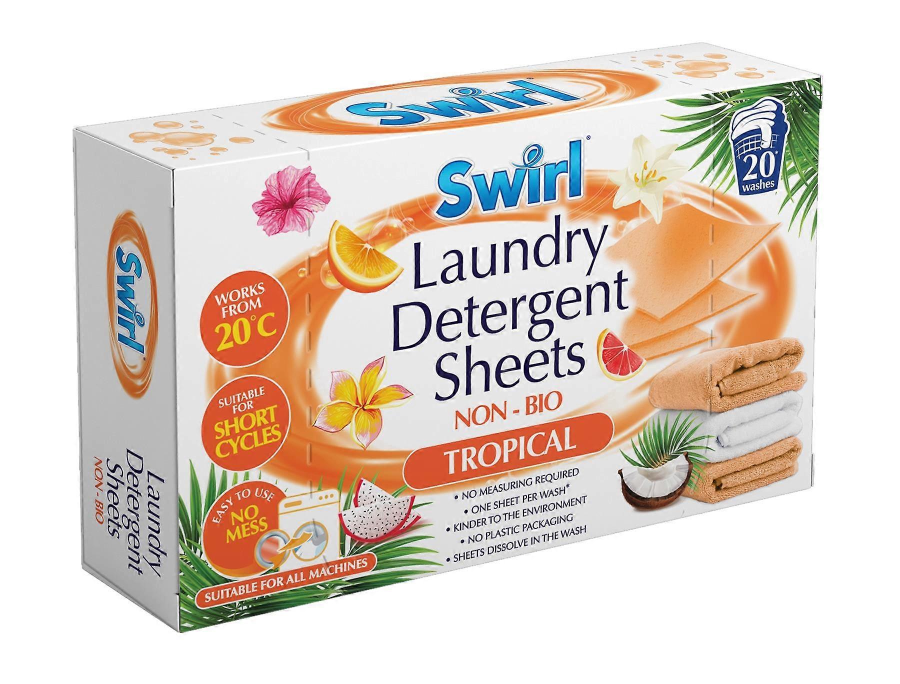 Swirl Laundry Detergent Sheets Tropical 20pk