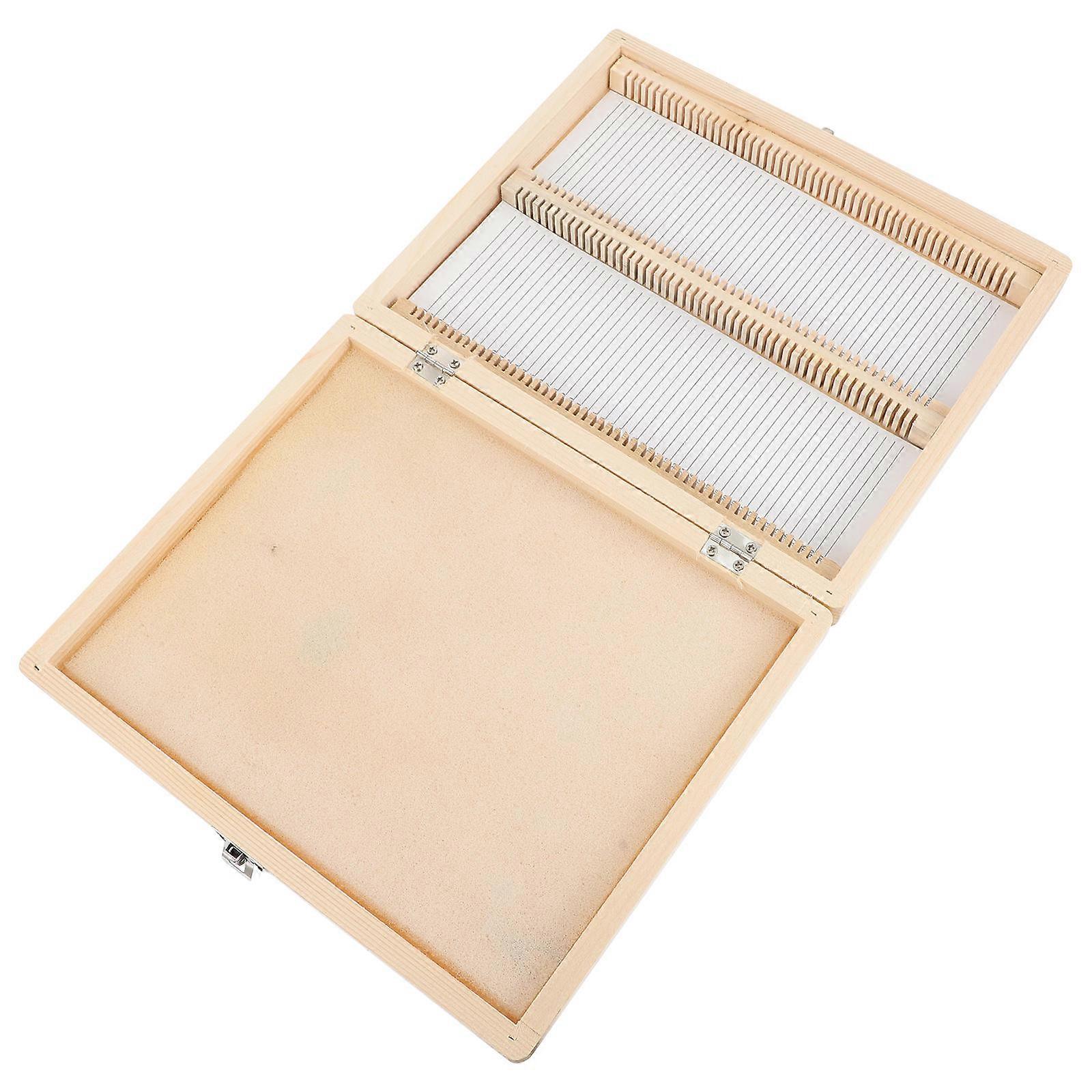 Multi Slots Microscope Slide Box Slide Storage Holder Wood Slide Storage Container