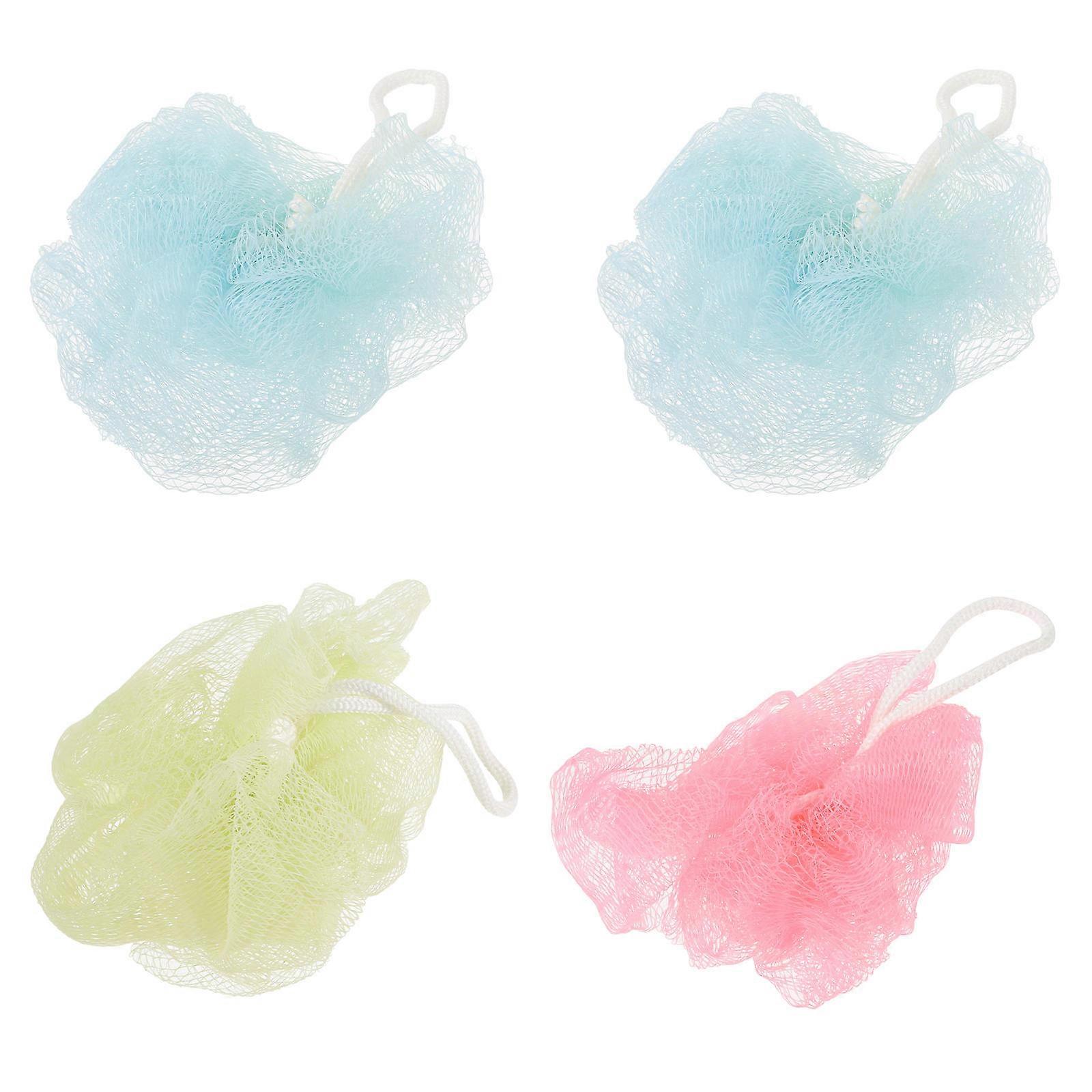 Bath Loofahs Exfoliate Bath Ball for Cleansing 4Pcs Random Colors
