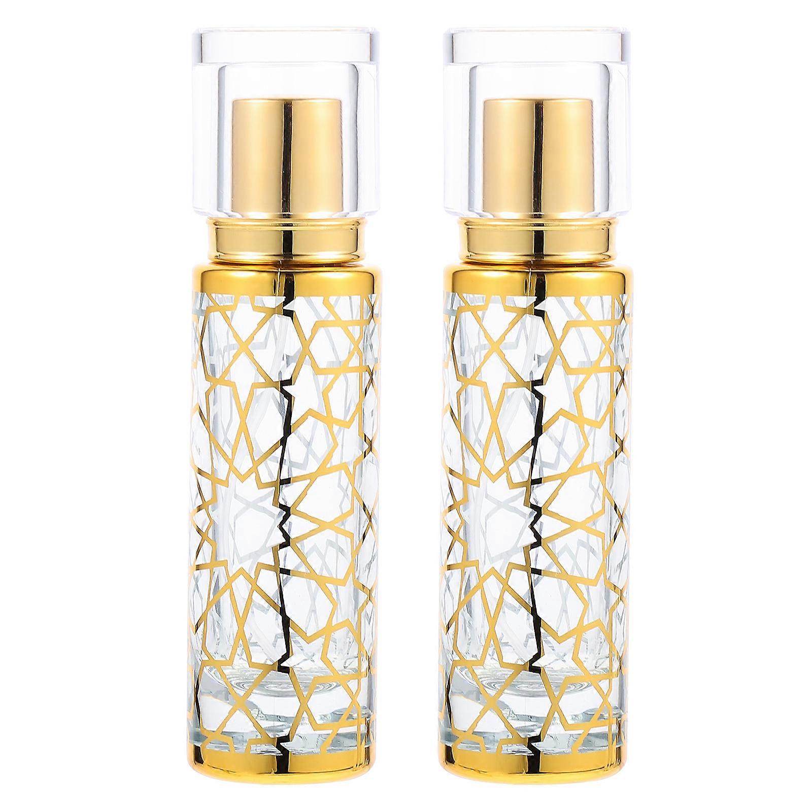 Perfume Glass Bottle Fine Mist Atomizer for Perfume 2Pcs Refillable Sprayers