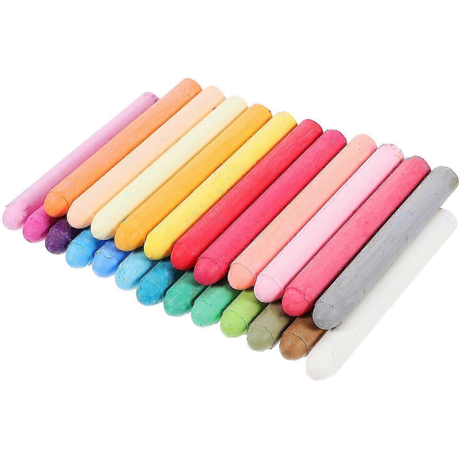 Portable Colored Chalks Chalks for Blackboard Drawing 24Pcs Pack