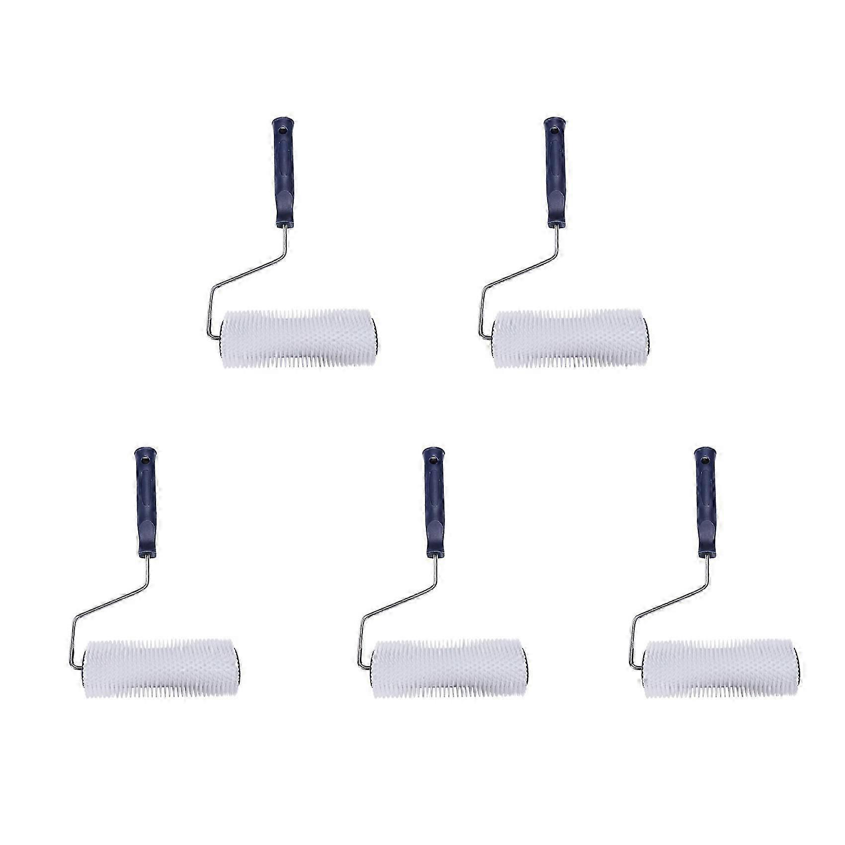 5pcs 7 Inch Plastic Handle Spiked Roller