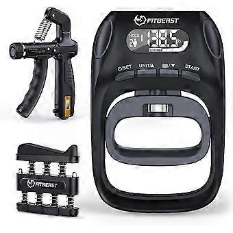 Grip Strength Tester Set with Hand Strengthening Tools – Track Progress, Build Strength & Support Hand Recovery (3-in-1 Kit)