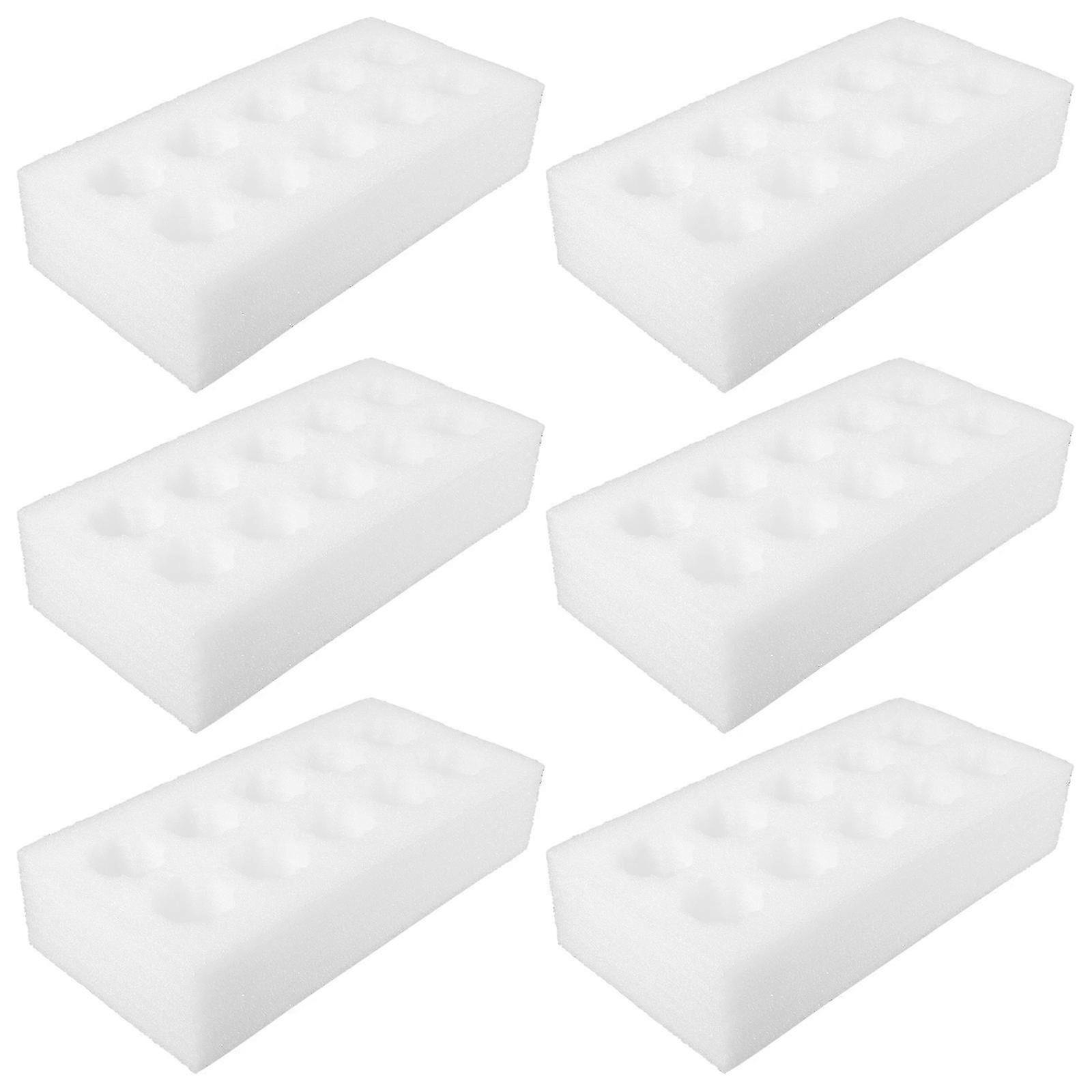 Portable Egg Holder Thickened Egg Tray for Storage 6Sets White