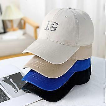 Sombrero de mujer de alta calidad bordado de letras de algodón puro tapa blanda de ala curva gorra de béisbol pequeñabeige