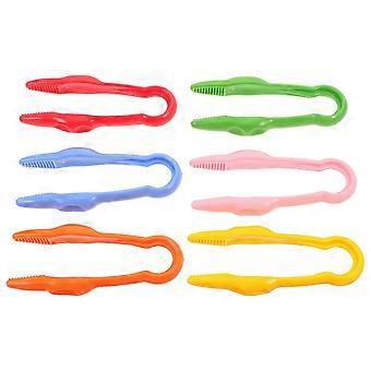Plastic Tweezers for Kids Fine Motor Skills Training 6Pcs Assorted Colors