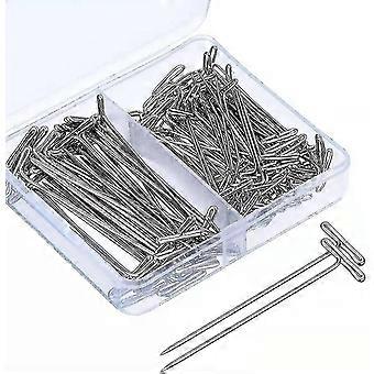 150 Pack Wig T-pins In 2 Sizes Wig T-pins For Holding Wigs And Hair Extensions On Wig Head With Plastic Box For Blocking Knitting, Modelling And Craft