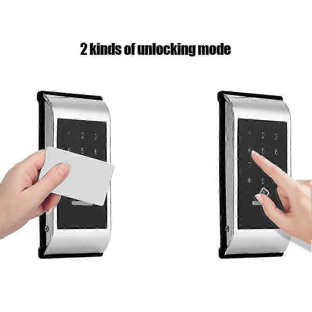 Touch Keypad Password Key Access Lock Digital Electronic Security Cabinet Coded Locker(Silver)