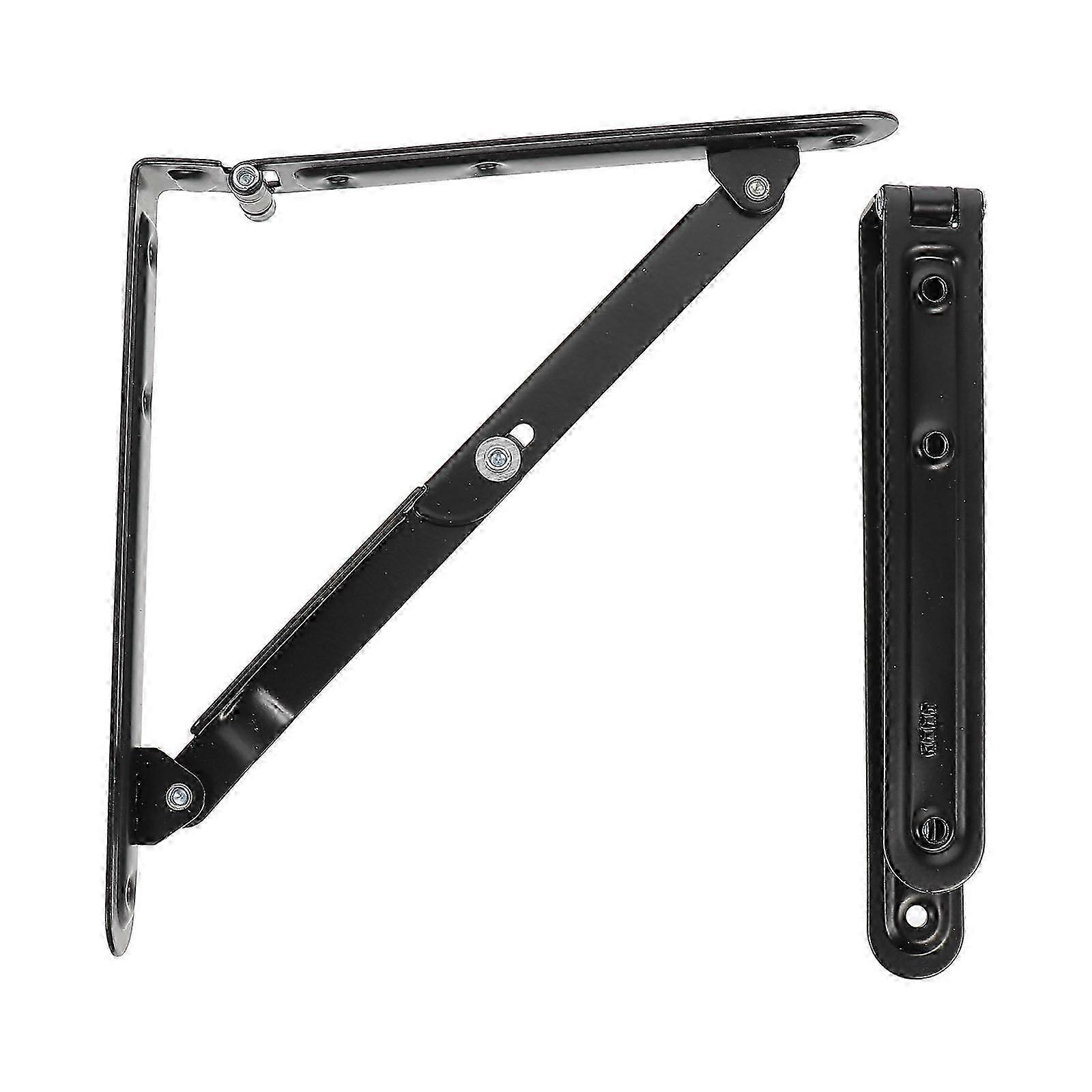 Folding Shelf Brackets Iron Wall Bracket Hinges for Home Use 2Pcs