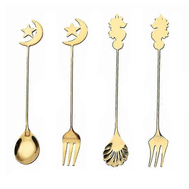 4pcs Kitchen Tableware, Moon Star Spoons