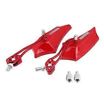 1 Pair of 10mm 8mm Universal Motorcycle Scooter Aluminum Alloy Side Rear View Mirrors Red