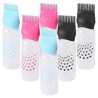 Hair Dye Root Comb Bottle for 12Pcs Assorted Color Applicator Bottles