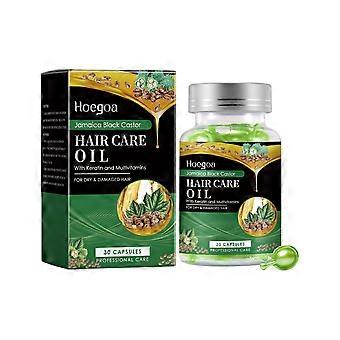 Hoegoa Black Castor Oil Nourishing Hair Care Capsule Hair Care Oil voedt en verzacht zacht droog haar