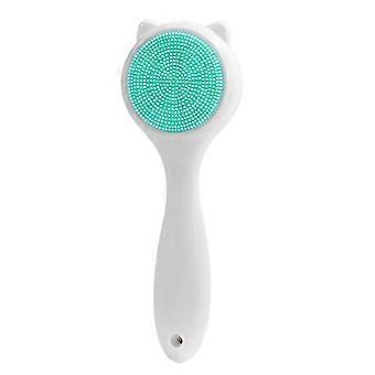 Spazzola per la pulizia del viso Maniglia in silicone a forma di orecchio di gatto Setole flessibili Pulizia rapida dei pori schiumogeni Lavapavimenti per massaggi facciali da donna portatili