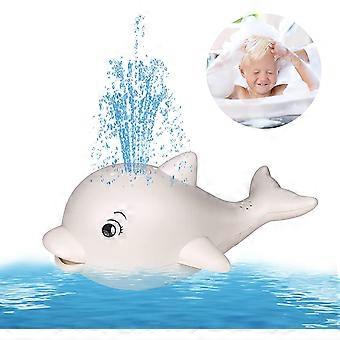 Baby Bath Toys, Dolphin Automatic Spray Water Bathtub Toy for Infants Baby, Sprinkler Music Colorful Lights Baby Water Sprinkler Play Ball Bathing Poo