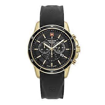 Montre Militaire Homme Alpine Suisse Chronographe Analogique Quartz 7089.9817SAM Silicone