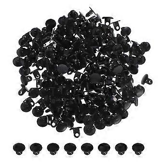 100pcs Kunststoff Reflex Ball Gewinde Rohr Schnalle Stirnband Boxing Ball und Strings Verbinder Spielzeug Zubehör für DIY Haustier Spielzeug Strings Schwarz